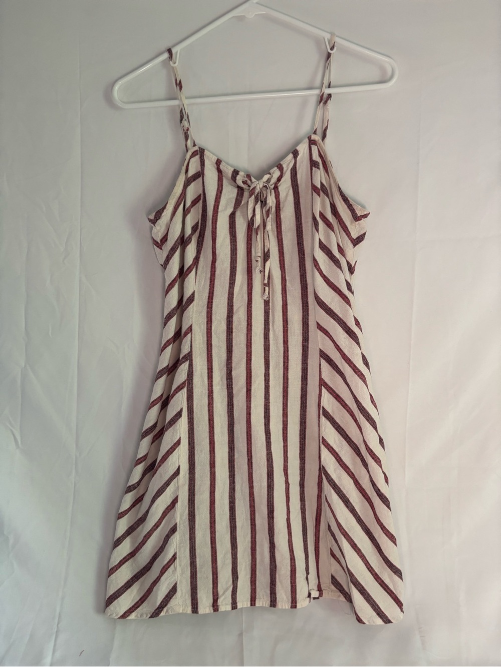 Aeropostale Cream Dress with Red & Black Stripes